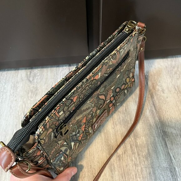Sakroots Crossbody Small Purse Bag, Coated Canvas, Sienna Spirit Desert Print - Picture 4 of 12